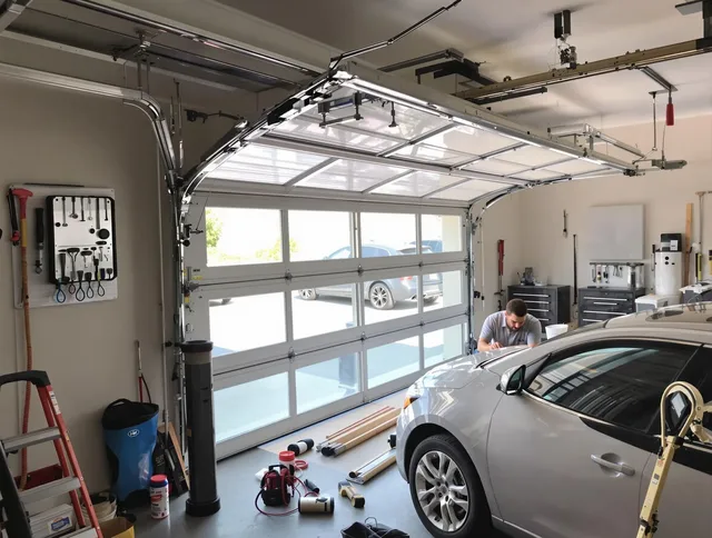 Garage door noise reduction service by Long Beach Garage Door Repair in Long Beach