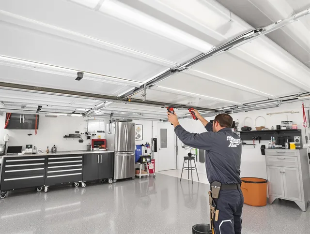 Overhead garage door repair service by Long Beach Garage Door Repair in Long Beach