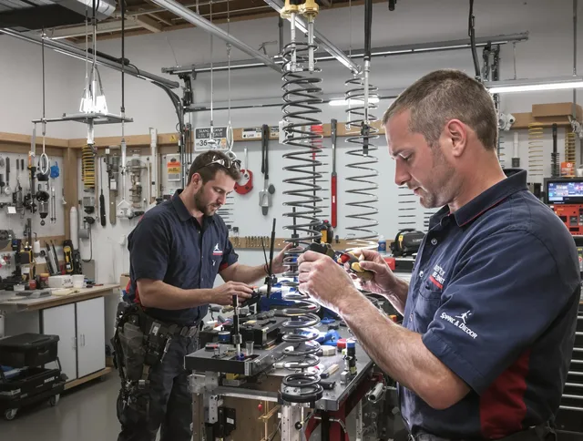 Garage door spring repair service by Long Beach Garage Door Repair in Long Beach